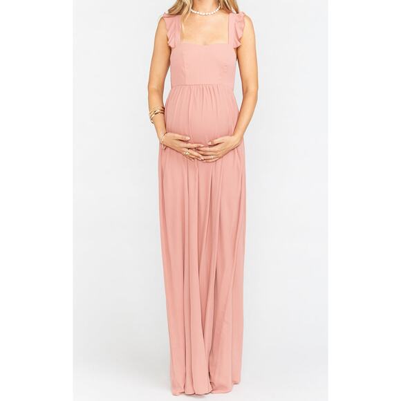 Show Me Your Mumu June Maxi Dress in Rustic Mauve Crisp L NWT - Picture 5 of 11